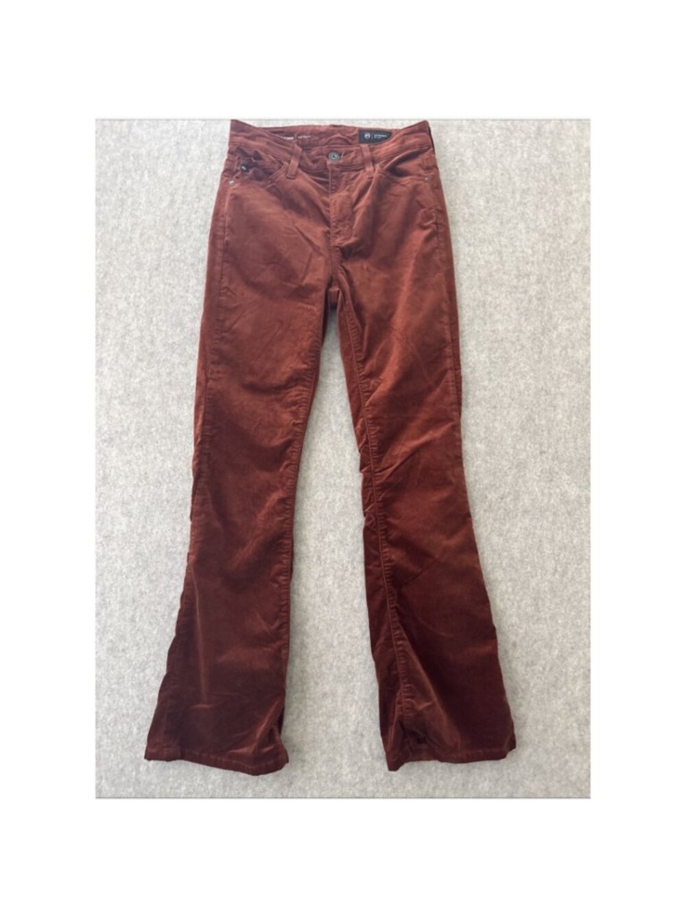 AG Adriano Goldschmied‎ Farrah Boot High Rise Corduroy Pants Womens 25x32 Rust